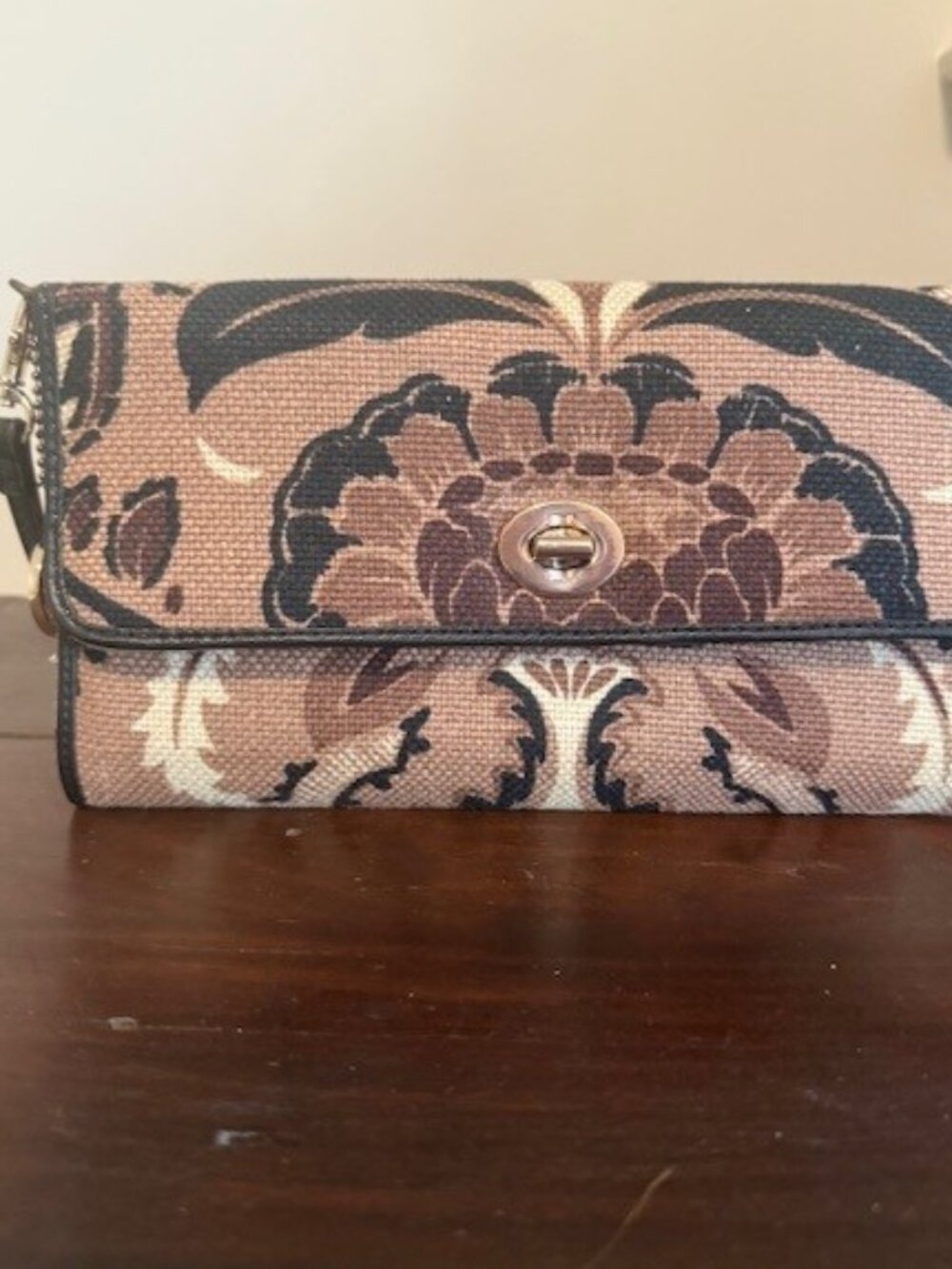 Spartina Wallet Sized Crossbody Floral Neutrals